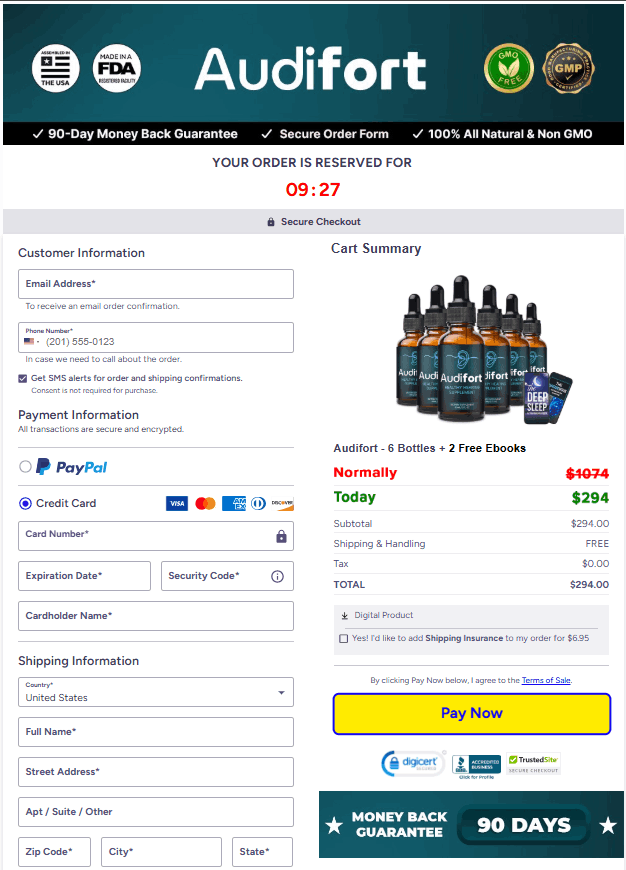 audifort secure checkout